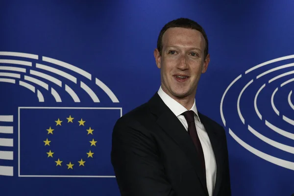 Facebook's CEO Mark Zuckerberg, Brussels — Stock Photo, Image