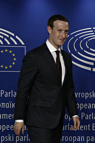 Facebook's CEO Mark Zuckerberg, Brussels — Stock Photo, Image