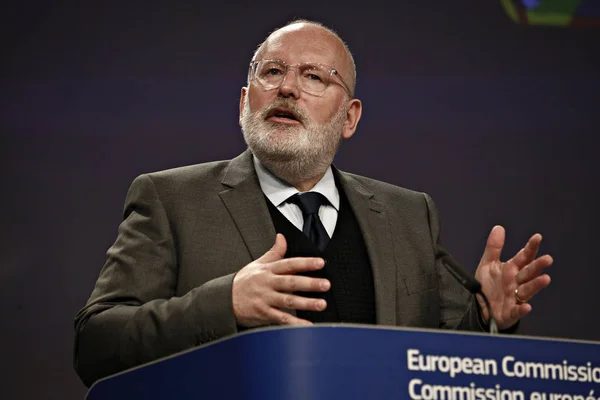 Bruselas Bélgica Abril 2018 Vicepresidente Comisión Europea Frans Timmermans Comisaria — Foto de Stock