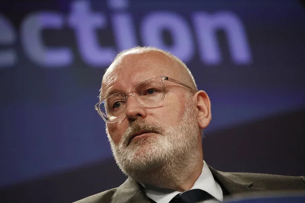 Bruselas Bélgica Abril 2018 Vicepresidente Comisión Europea Frans Timmermans Comisaria — Foto de Stock