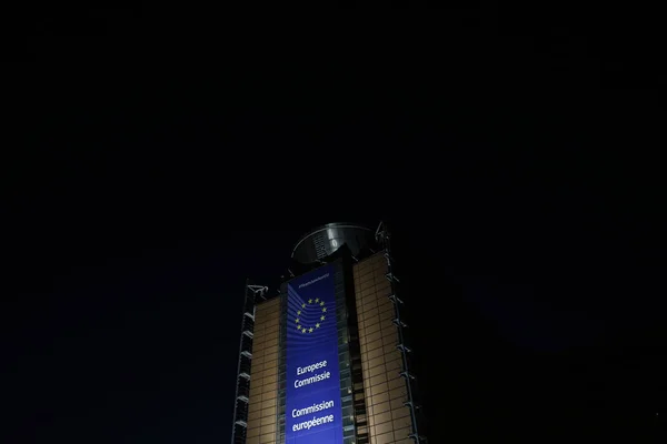 Earth Hour - European Commission, Brussels — Stock Photo, Image