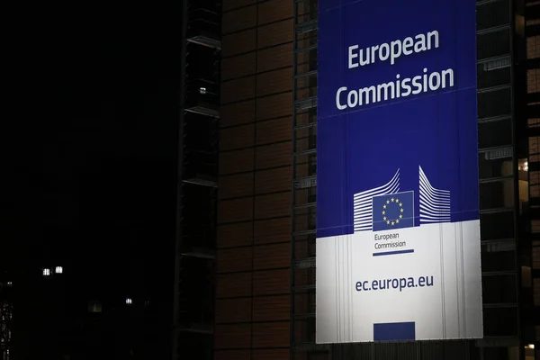 Earth Hour-Europeiska kommissionen, Bryssel — Stockfoto