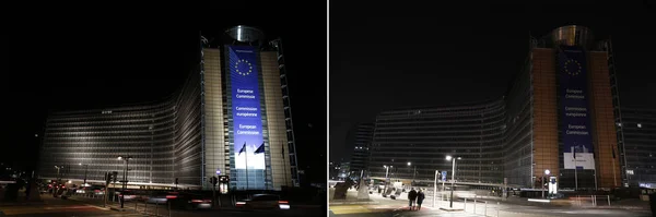 Earth Hour-Komisja Europejska, Bruksela — Zdjęcie stockowe