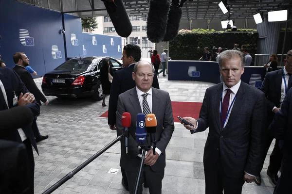 Reunión de los Ministros de Hacienda del Eurogrupo, Bruselas —  Fotos de Stock