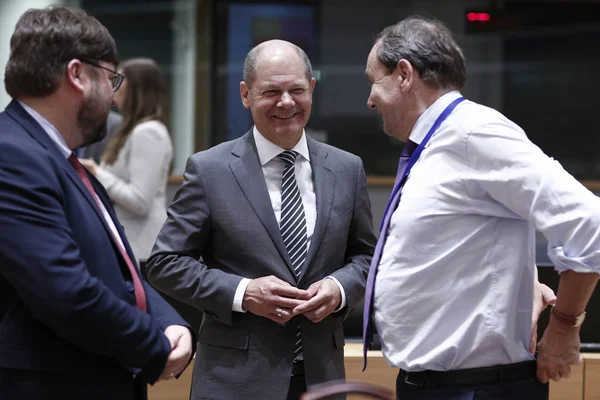 Treffen der Finanzminister der Eurogruppe, Brüssel — Stockfoto