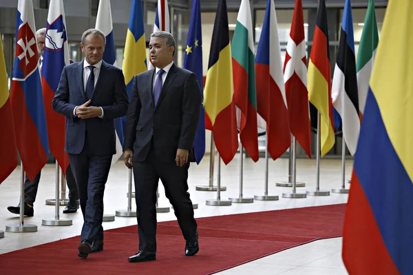 El presidente colombiano Ivan Duque Márquez en Bélgica —  Fotos de Stock