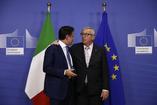 Зустріч прем'єр-міністра Італії з Парма та європ — стокове фото