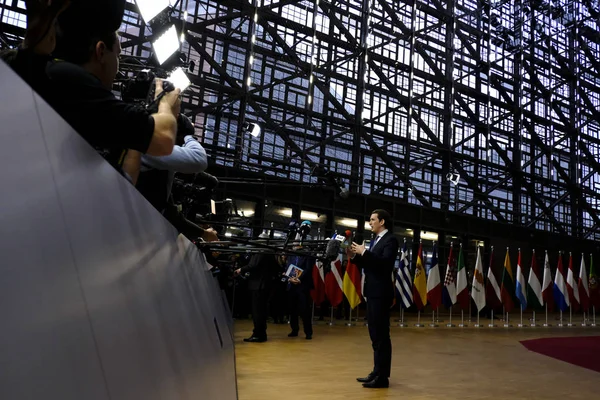 Надзвичайні лідери ЄС на вищому рівні з метою завершення і формалізації br — стокове фото