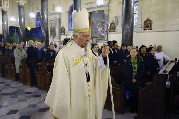 Los católicos celebran la Navidad en Atenas, Grecia . — Foto de Stock