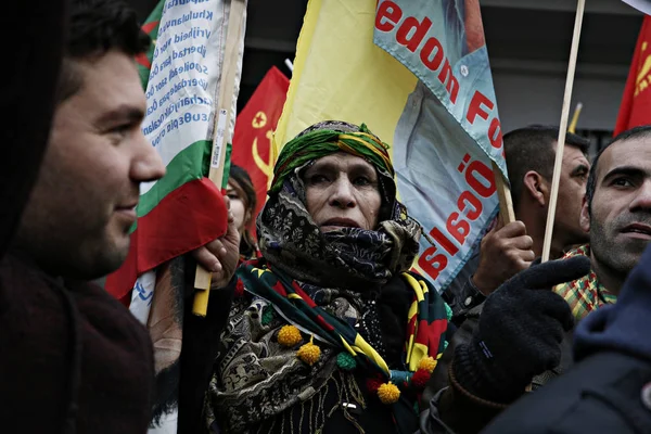 Belgie-Sýrie-Turecko-konflikty-Kurdové-demo — Stock fotografie