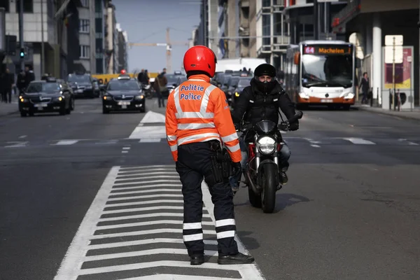 Huelga de taxistas, Bruselas —  Fotos de Stock