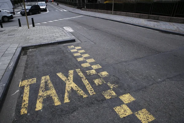 Taxistas greve, Bruxelas — Fotografia de Stock