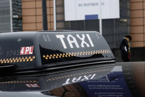Taxistas greve, Bruxelas — Fotografia de Stock