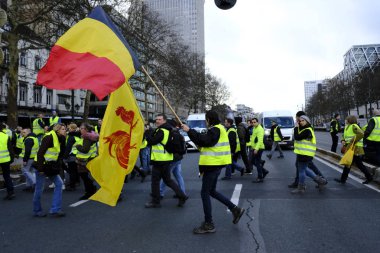 Brüksel'de Sarı Yelekler Protestosu