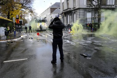 Brüksel'de Sarı Yelekler Protestosu