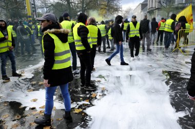 Brüksel'de Sarı Yelekler Protestosu