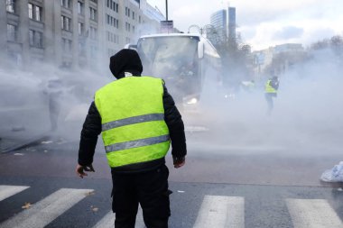 Brüksel'de Sarı Yelekler Protestosu