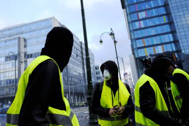 Brüksel'de Sarı Yelekler Protestosu