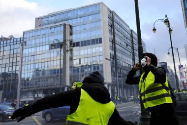 Brüksel'de Sarı Yelekler Protestosu