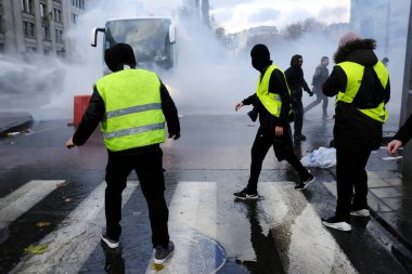 Brüksel'de Sarı Yelekler Protestosu
