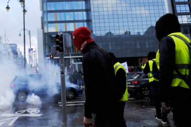 Brüksel'de Sarı Yelekler Protestosu