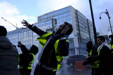 Brüksel'de Sarı Yelekler Protestosu