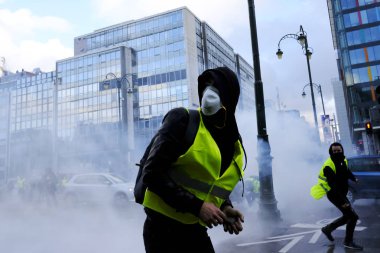 Brüksel'de Sarı Yelekler Protestosu
