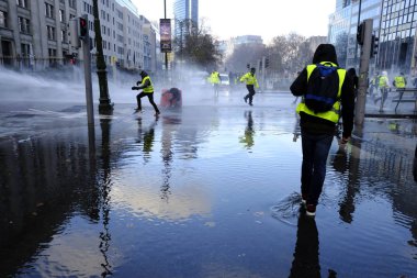 Brüksel'de Sarı Yelekler Protestosu