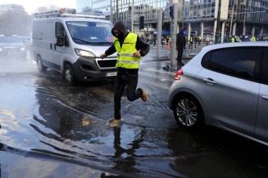 Brüksel'de Sarı Yelekler Protestosu