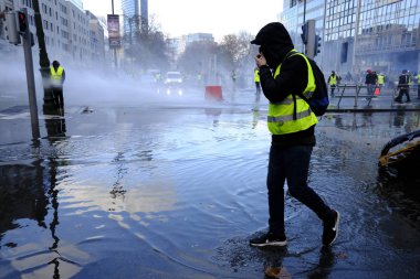 Brüksel'de Sarı Yelekler Protestosu