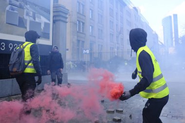 Brüksel'de Sarı Yelekler Protestosu