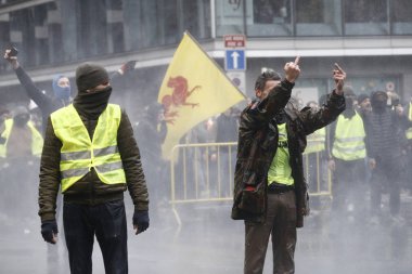 Brüksel'de Sarı Yelekler Protestosu