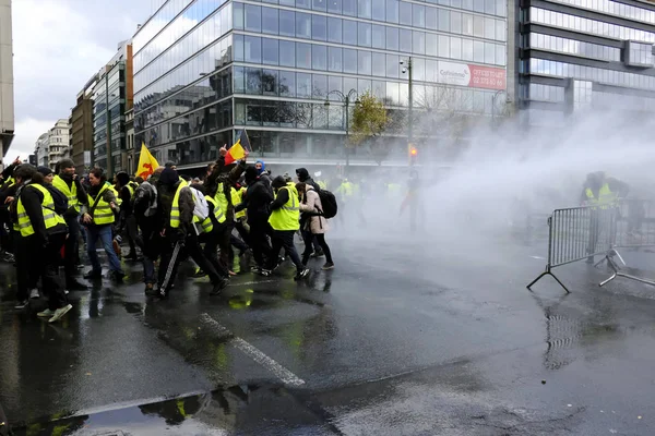 Protesta de chalecos amarillos en Bruselas —  Fotos de Stock