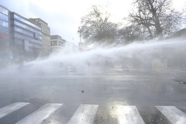 Protesta de chalecos amarillos en Bruselas — Foto de Stock