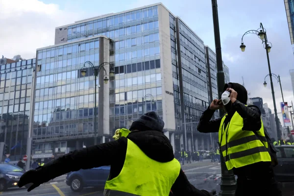 Brüksel'de Sarı Yelekler Protestosu