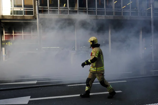 Protesta de chalecos amarillos en Bruselas —  Fotos de Stock