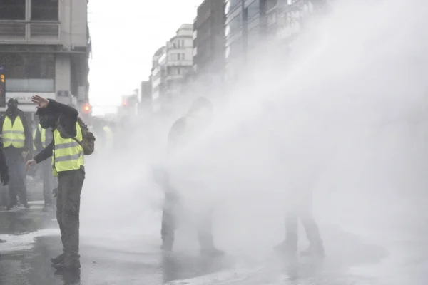 ブリュッセルで黄色いベスト抗議 — ストック写真