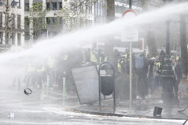 ブリュッセルで黄色いベスト抗議 — ストック写真