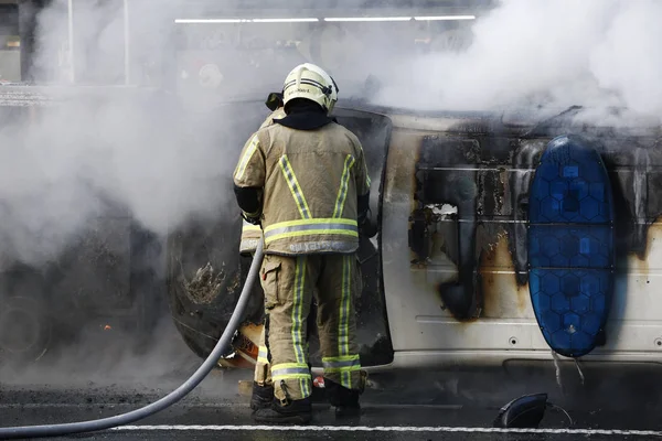 Sárga mellények Protest Brüsszelben — Stock Fotó