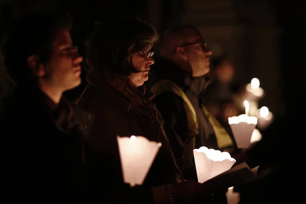 Easter vigil mass, Brussels — Stock Photo, Image