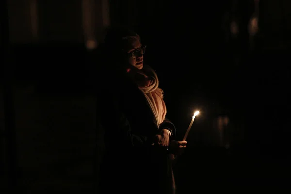 Santa Missa de vigília pascal, Bruxelas — Fotografia de Stock