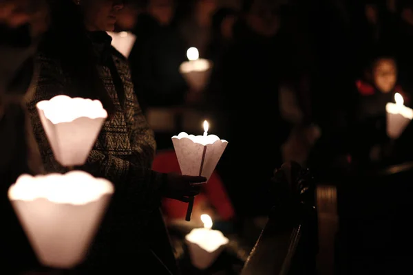 Santa Messa nella veglia pasquale, Bruxelles — Foto Stock