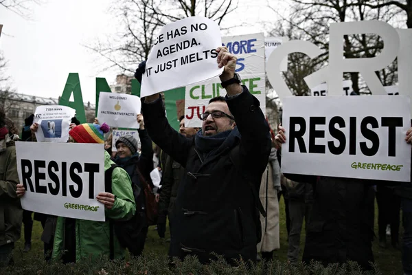 Belgie-trumf-protest-politika-demonstrace — Stock fotografie