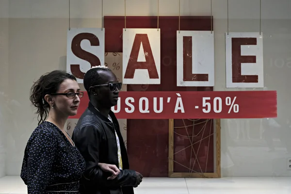 Shoppare Rue Neuve Den Största Shoppinggatan Bryssel Belgien Jul 2017 — Stockfoto