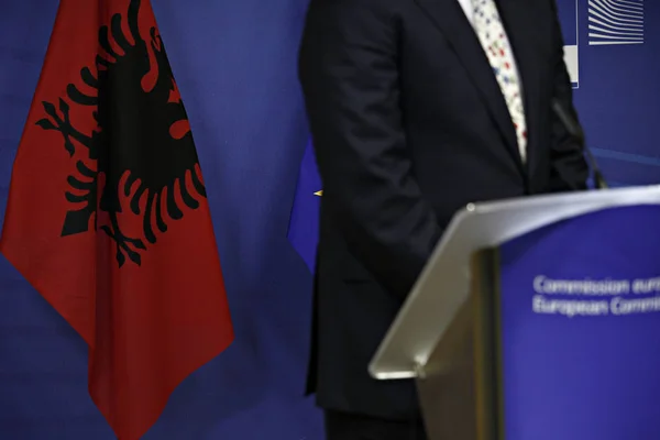 БЕЛЬГИУМ - ЕС - Альбания - ДИПЛОМАЦИЯ — стоковое фото