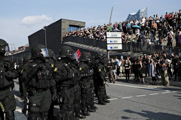 Německo-G20-summit-demo-politika-protest — Stock fotografie