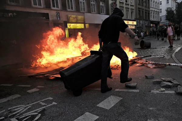 Németország-G20-csúcstalálkozó-demo-politika-Protest — Stock Fotó