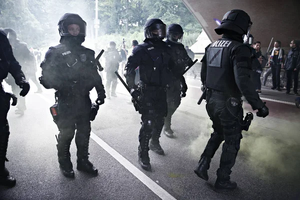 Německo-G20-summit-demo-politika-protest — Stock fotografie