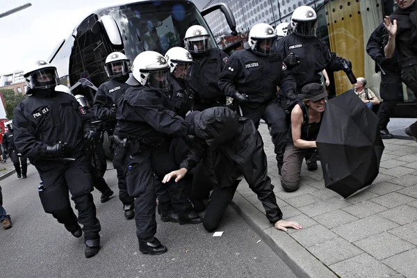 Γερμανία-G20-Σύνοδος κορυφής-demo-πολιτική-διαμαρτυρία — Φωτογραφία Αρχείου