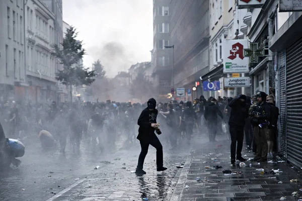 Německo-G20-summit-demo-politika-protest — Stock fotografie